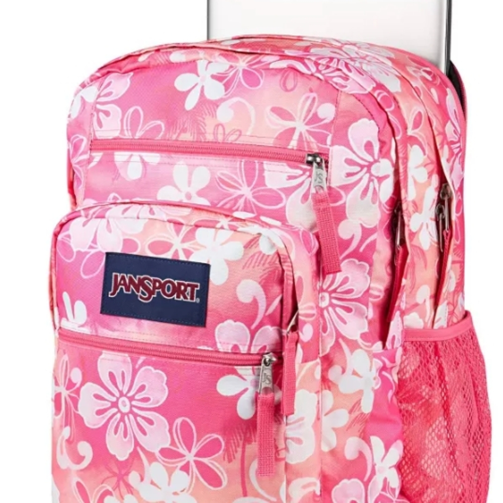 JanSport Pink Floral Backpack